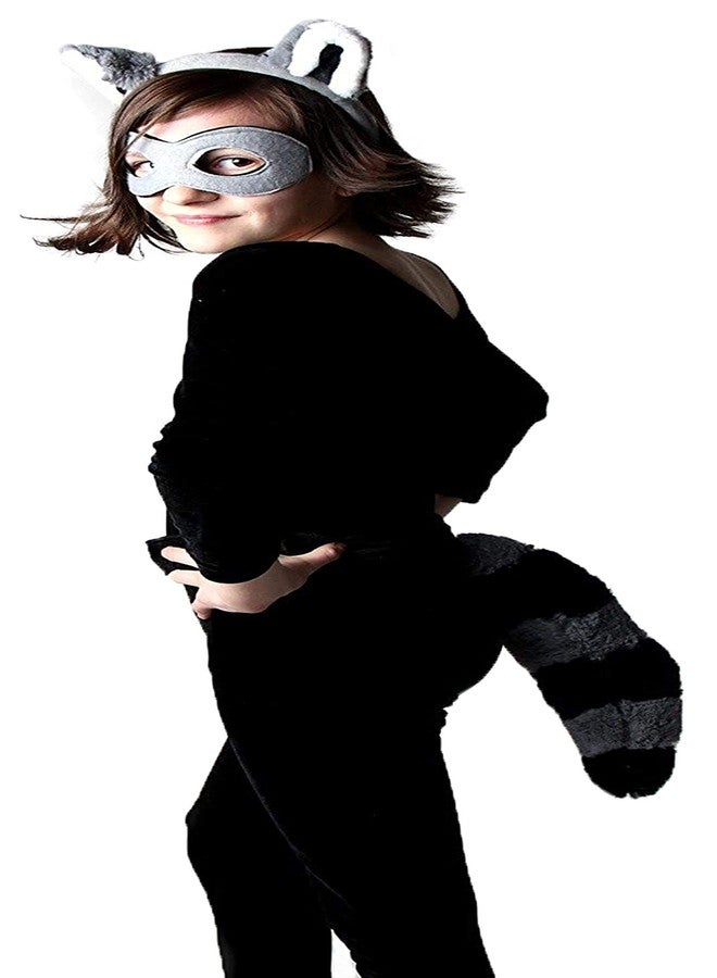 Making Believe Kids Plush Raccoon Headband Ears, Mask & Tail Costume Set - Image 4
